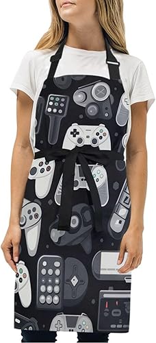Miniatura 4 de Alice Blue - Delantales de chef de restaurante, delantal de cocina a prueba de agua, delantales con bolsillos para profesores, regalos para chefs