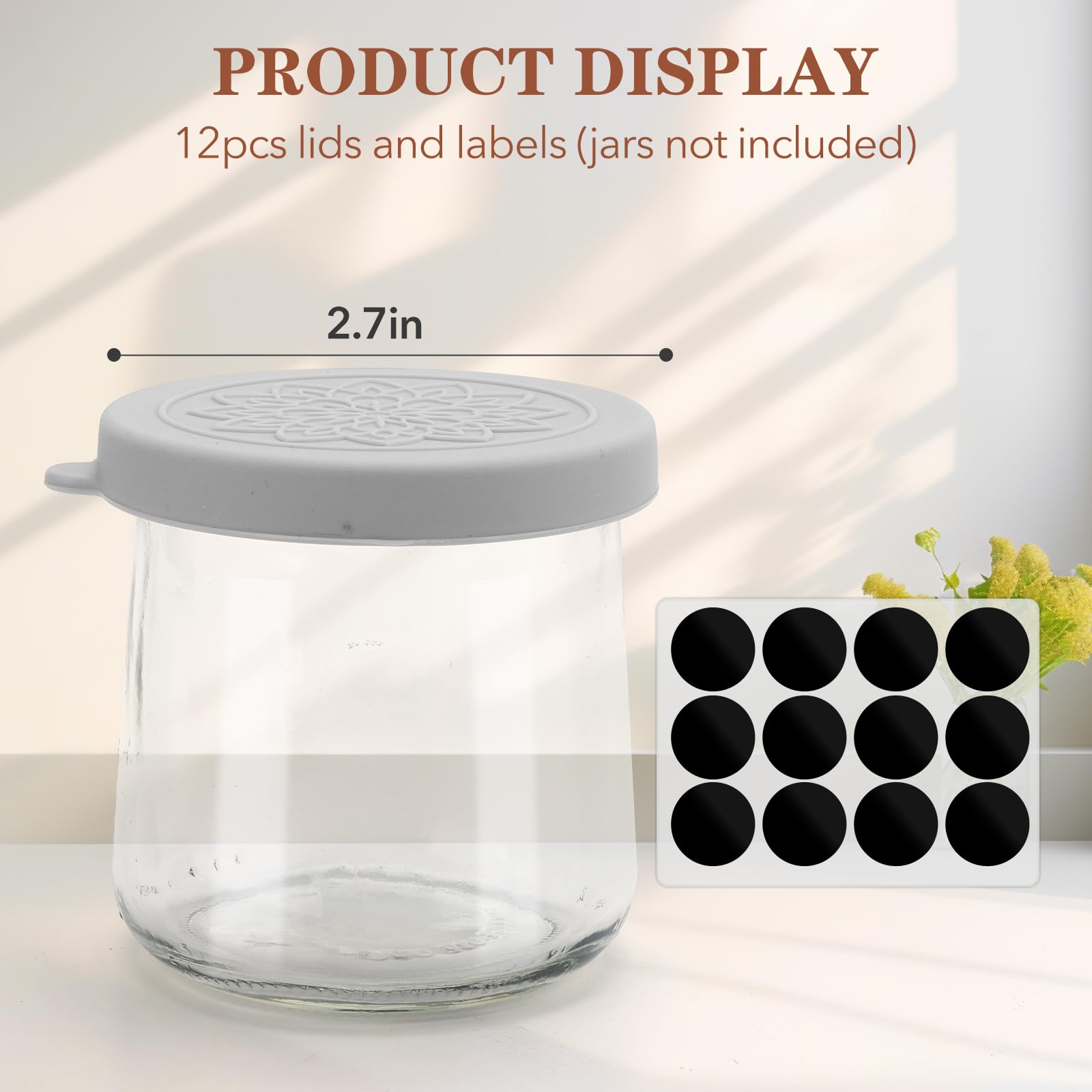 Oui Yogurt Lids - 12 Pack Silicone Seals -3