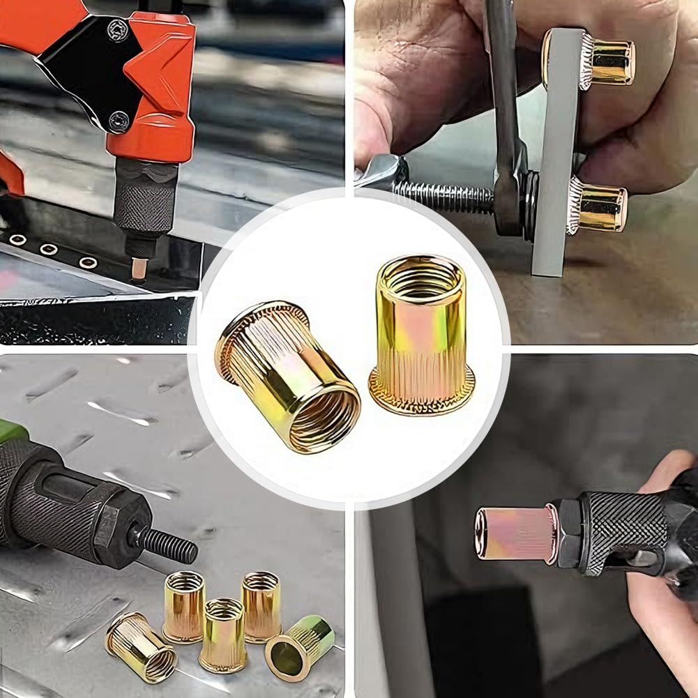 Set Di 6 Pinze Per Rivetti M3-M10 Per Rivettatrice Manuale - Utensili In Acciaio Per Dadi A Strappo - 2