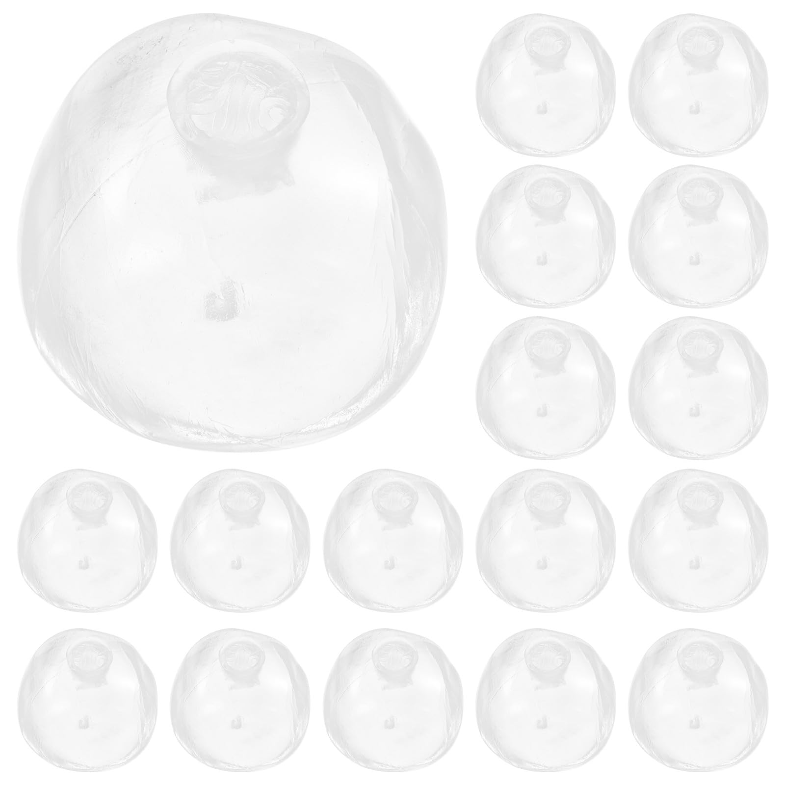Gatuida 20pcs Fillable Squeeze Balls Hollow Tpr Balls for Crafts DIY Squeeze Making Stress Shells Empty round Capsules for Sensory
