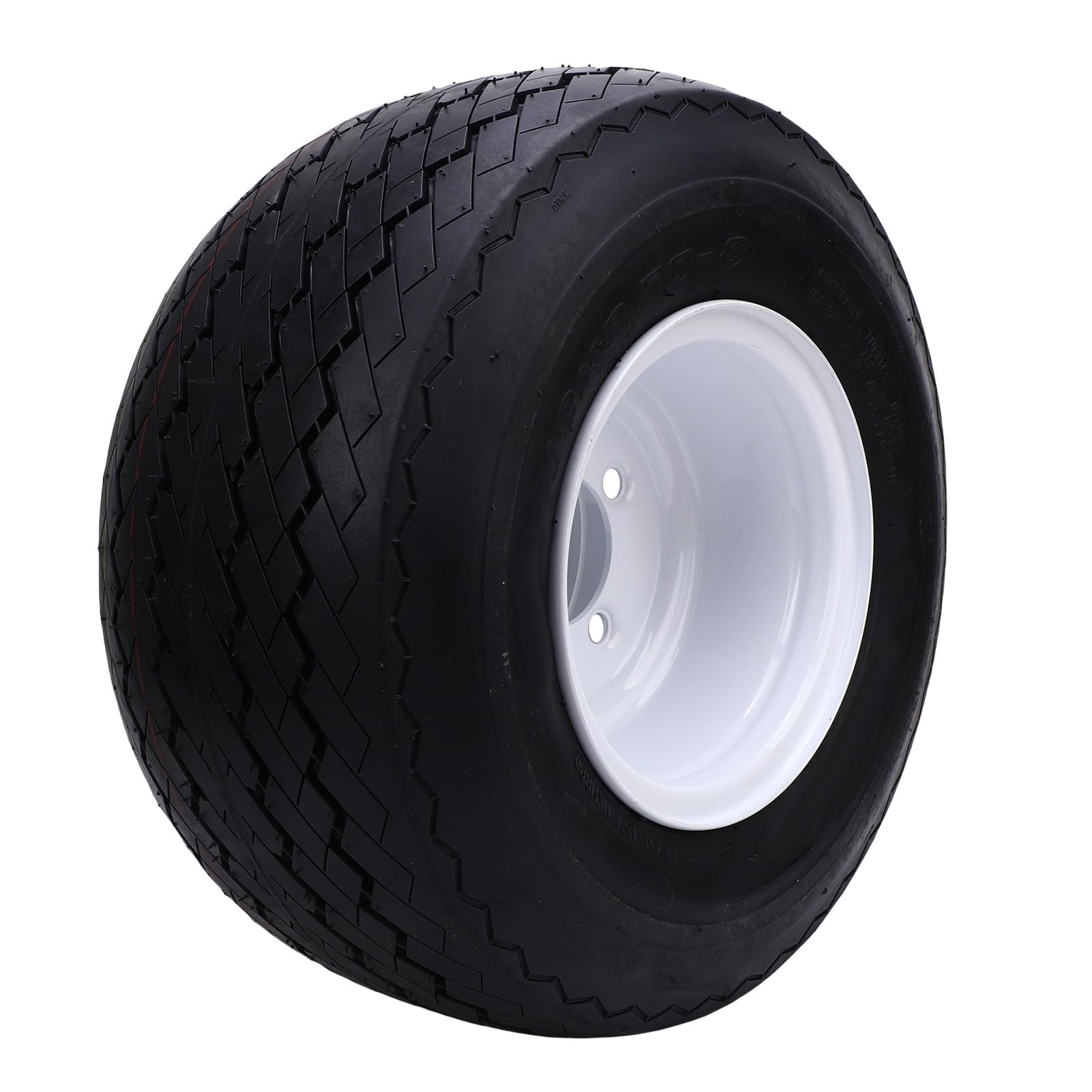 Luocute Neumáticos para Cortacésped 18x8,50-8 con Llanta, Rueda de Neumático para Tractor sin Cámara de 4 Capas para Cortacésped, Césped para Tractor de Jardín