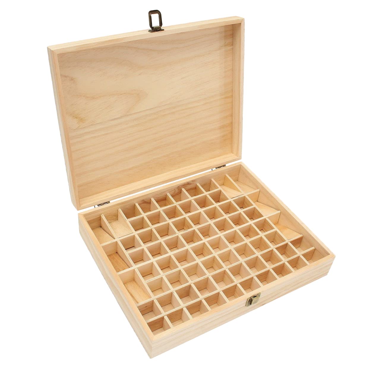 UPKOCH Boîte de Rangement en Bois Fabriquée à La Main 72 Trous Organisateur de Voyage