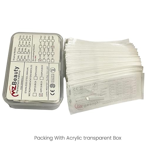 Miniatura 4 de Dia 0.008 in 12U Nano cuchillas microblading agujas MZ BEAUTY tatuaje aguja 50pcs