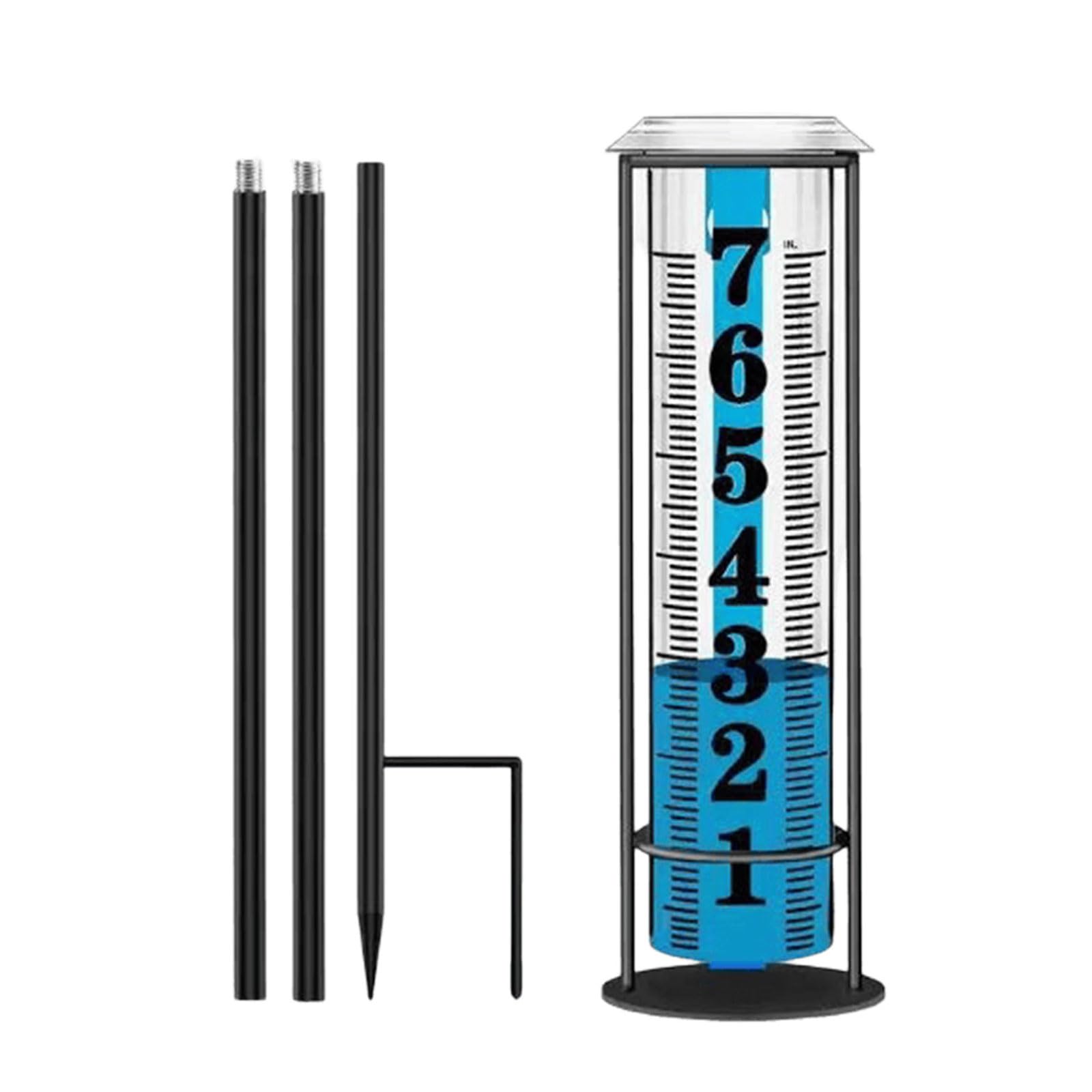 Metal Rain Gauge with Base Weather Resistant Tool for Accurate Rainfall Measurement in Gardens & Farms Transportable Rain Measuring Tool