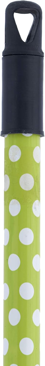 Superio Cotton Mop and Broom Set, Light Green Polka Dot Print Design, Superior Cleaning Tools Broom and String Mop.