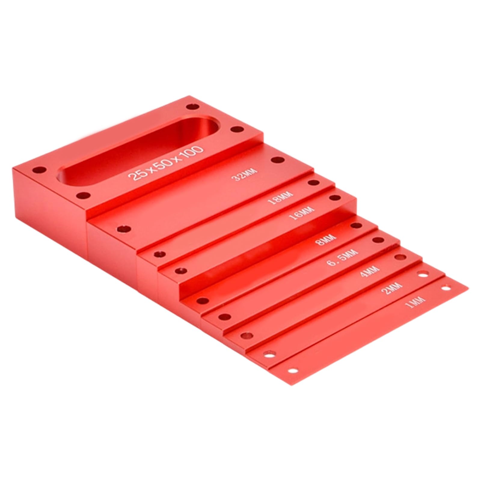 Metric Measurement Spacers Aluminum Gauge for Tool in Woodworking Metric Setup Block Height Gauge