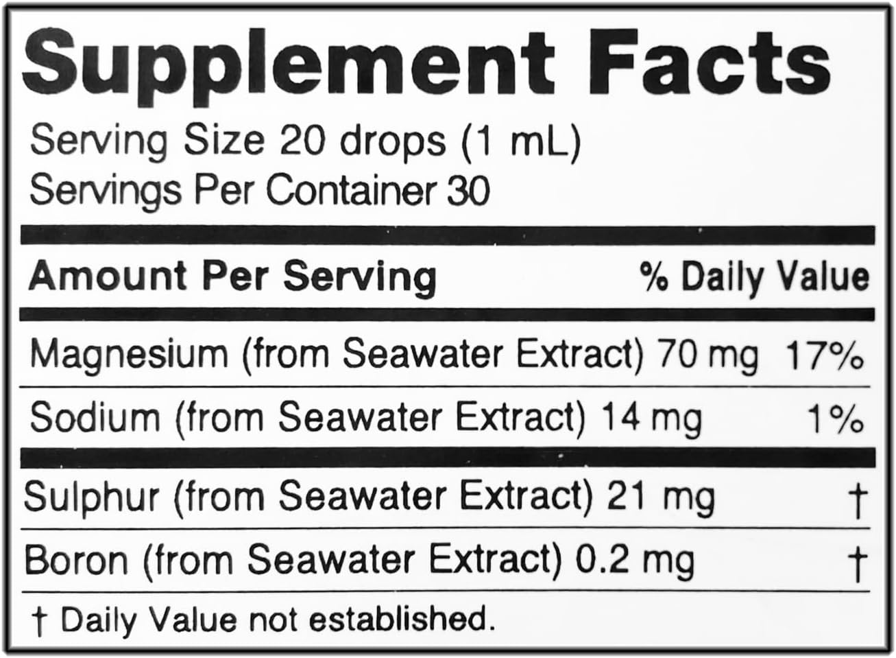 Oriel Liquid Magnesium Drops for Sleep, Rapid Absorption, Free Ion Magnesium, Minerals and 78 Trace Elements, Supports Natural and Deep Sleep, Relaxation and Calm, 30 ml, 30-Day Supply