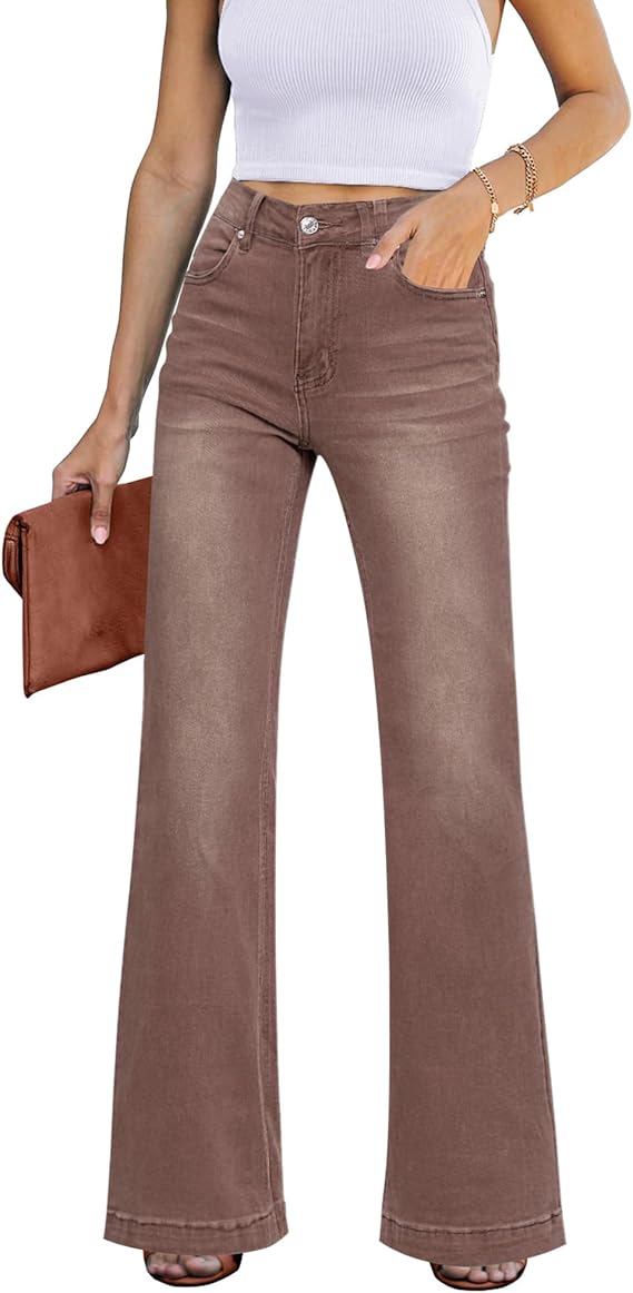 Vintage Flare Jeans: High-Waisted Wide Leg Denim Pants