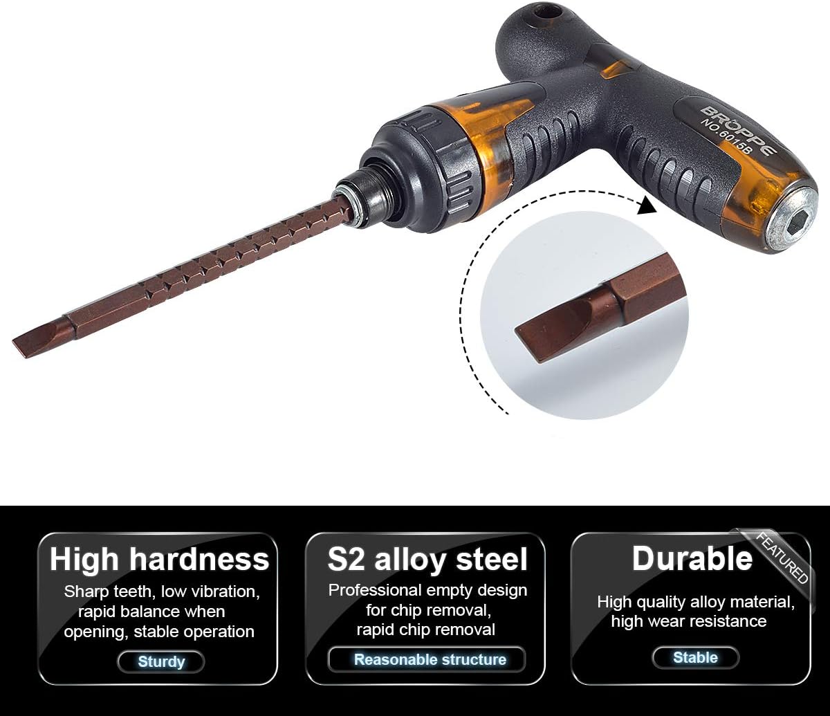 Ratchet screwdriver Adjustable Double Head Screwdriver 180mm