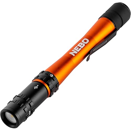 NEBO Master Series Rechargeable Flashlights, Aluminum, Waterproof LED Penlight, Perfect for Camping, Hunting, Fishing, 500 Lumen