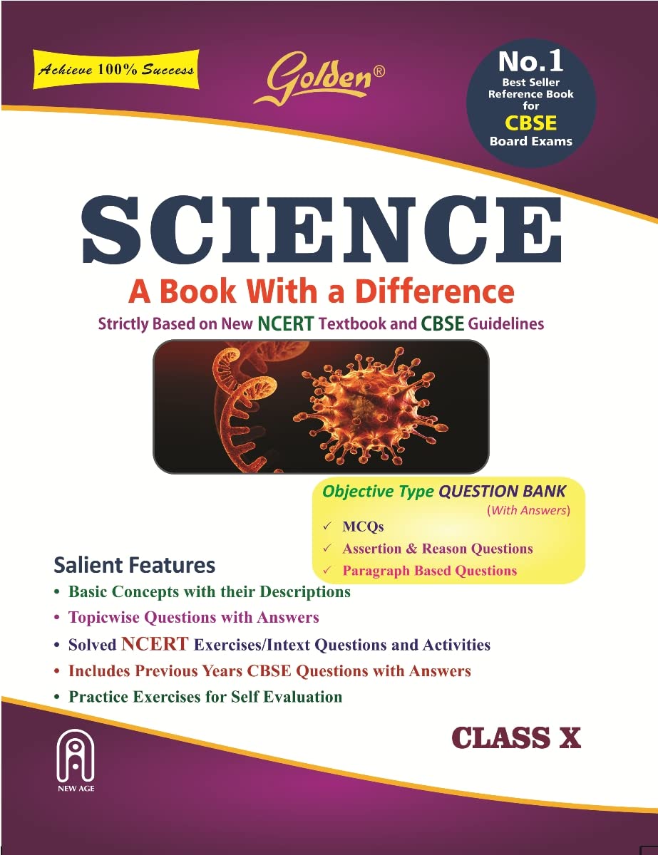 Golden Science: Based on NCERT for Class- 10 (For CBSE 2023 Board Exams,  includes Objective Type Question Bank) : Gupta R.K.: Amazon.in: Books