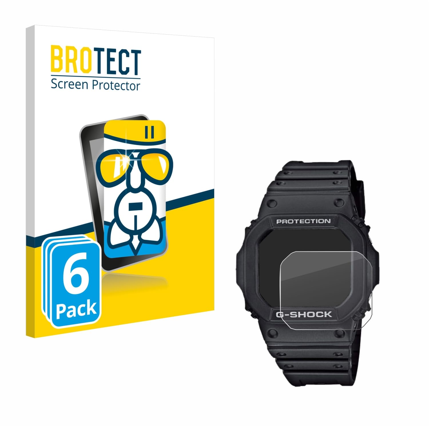 BROTECT Protector Pantalla Cristal para Casio G-Shock GW-M5610-1ER Dureza 9H Anti-Arañazos