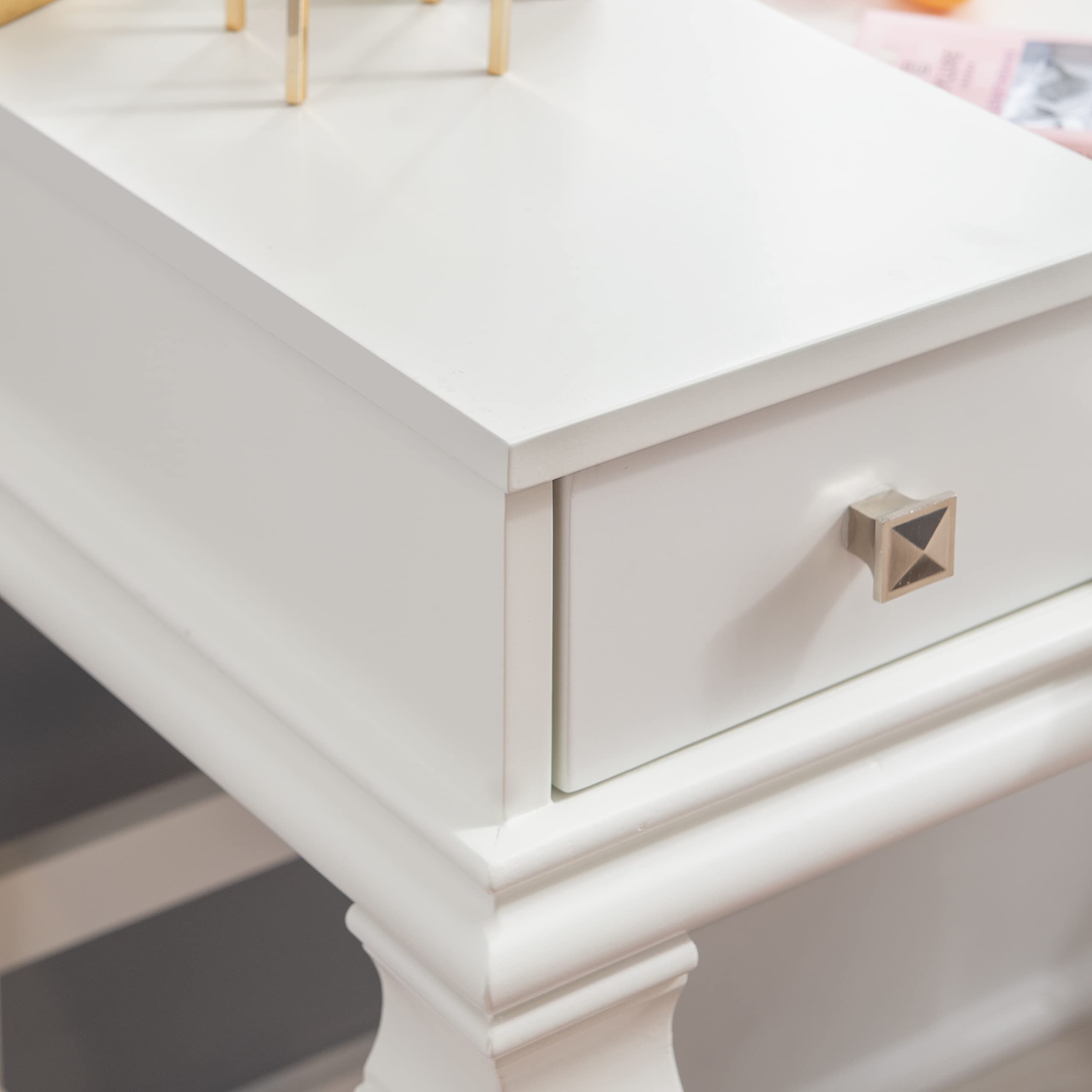 Linon White, Angela Vanity Set