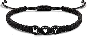Initial Bracelets for Women Men's Bracelets Gifts for Girlfriend Boyfriend Letter Bracelets I Love You Gifts for Her Him Best Friend Birthday Gift Christmas Jewelry