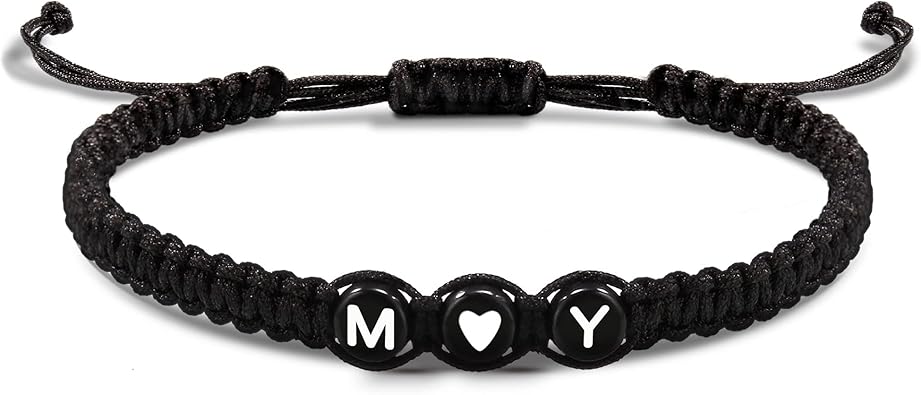 Initial Bracelets for Women Men's Bracelets Gifts for Girlfriend Boyfriend Letter Bracelets I Love You Gifts for Her Him Best Friend Birthday Gift Christmas Jewelry