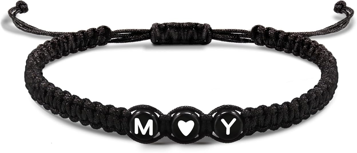 Initial Bracelets for Women Men's Bracelets Gifts for Girlfriend Boyfriend Letter Bracelets I Love You Gifts for Her Him Best Friend Birthday Gift Christmas Jewelry