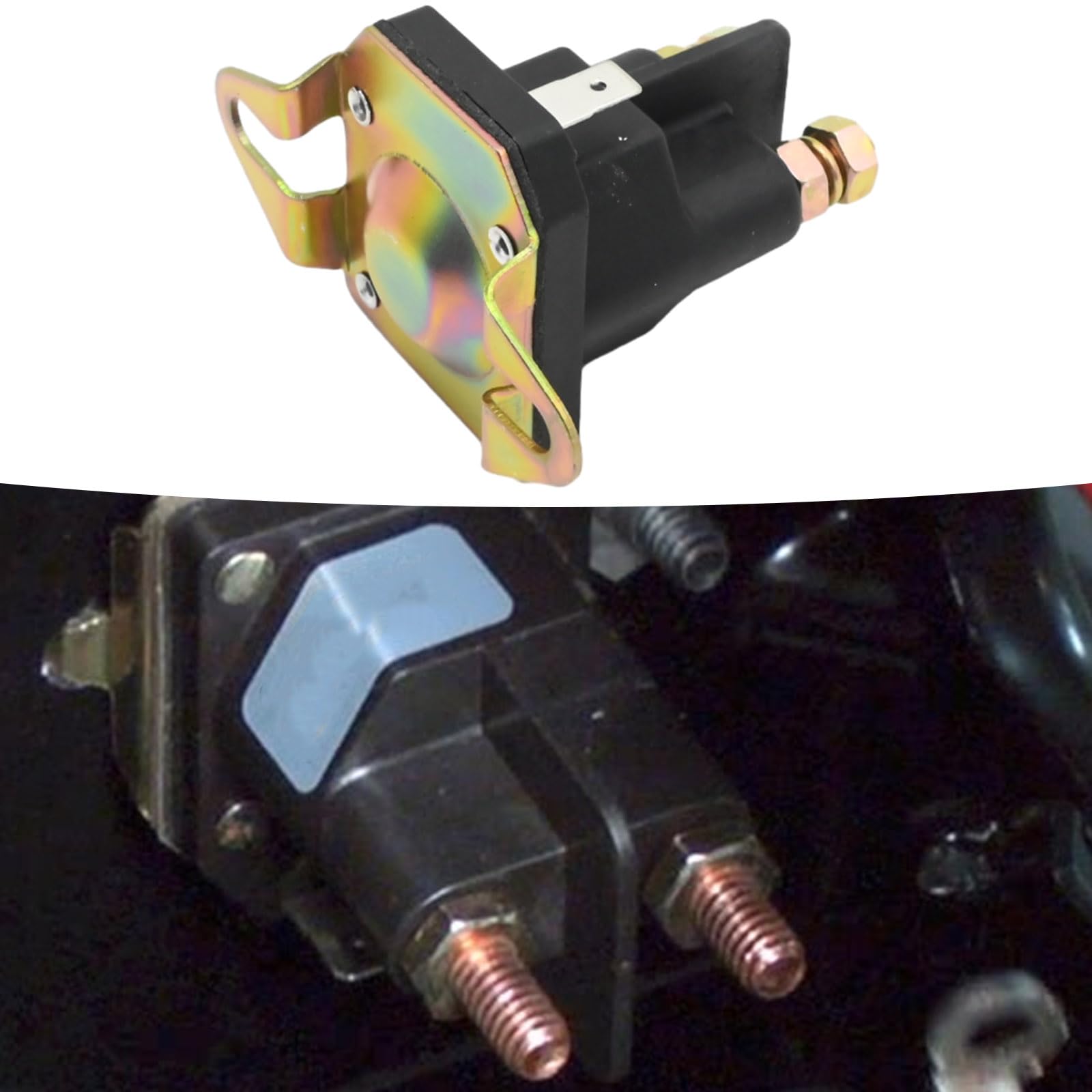 Hoypeyfiy Relais solénoïde de démarreur 12 V, solénoïde de démarreur multifonction de rechange pour Trombetta pour Bluebird Remplacement pour Husqvarna 93265WR 812-1221-211-16 812-1221-211