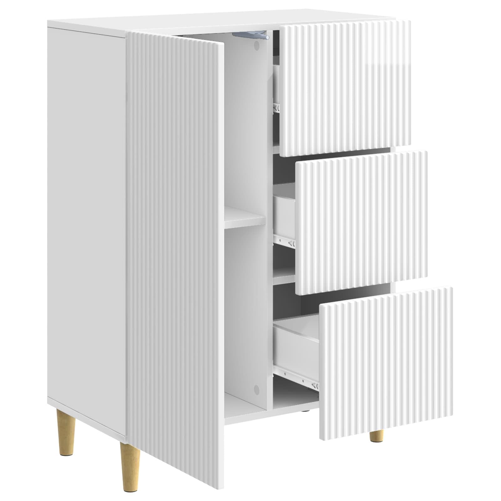 Credenza bianca lucida, 66 x 34,5 x 90 cm
