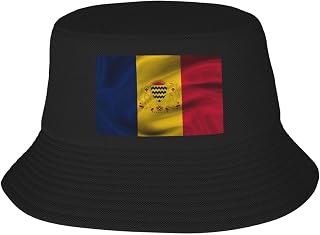 Chad Flag Coat of Arms Chadian Summer Style Essential: Double-Layer Fisherman Hat for Sun Protection and Fashion! Black