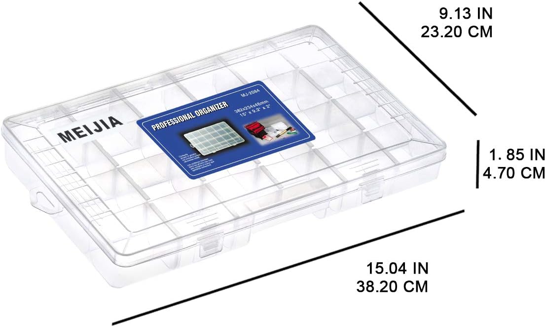 MEIJIA Fishing Tackle Boxes, Transparent Fish Tackle Storage with Adjustable Dividers - Image 5