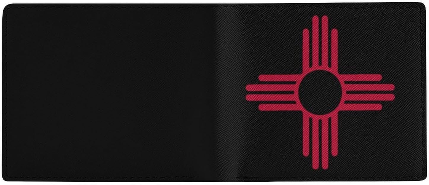 New Mexico Flag Logo Novelty Wallets Slim Soft Front Pockets Bifold Wallet with ID Credit Card Holder