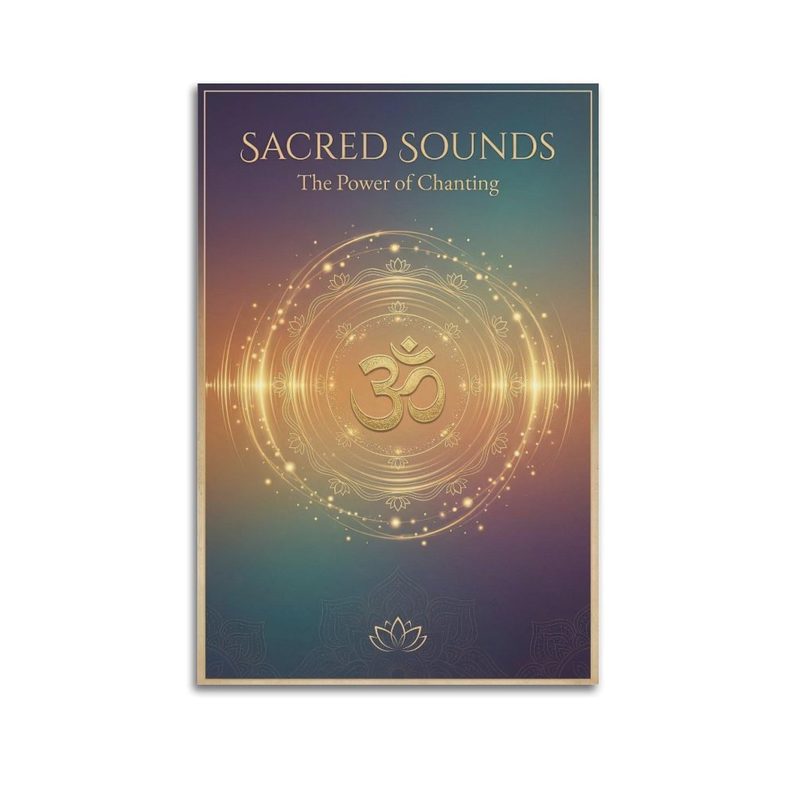 Okngb Unframe-Style Buddhist Chanting Poster Om Sacred Sound Meditation Decorative Painting Canvas Art Picture 20X30inch(50X75cm)