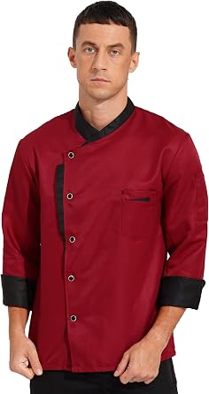Aislor Unisex Chef Coat Restaurant Kitchen Work Uniform Short Sleeve Breathable Chef Jacket
