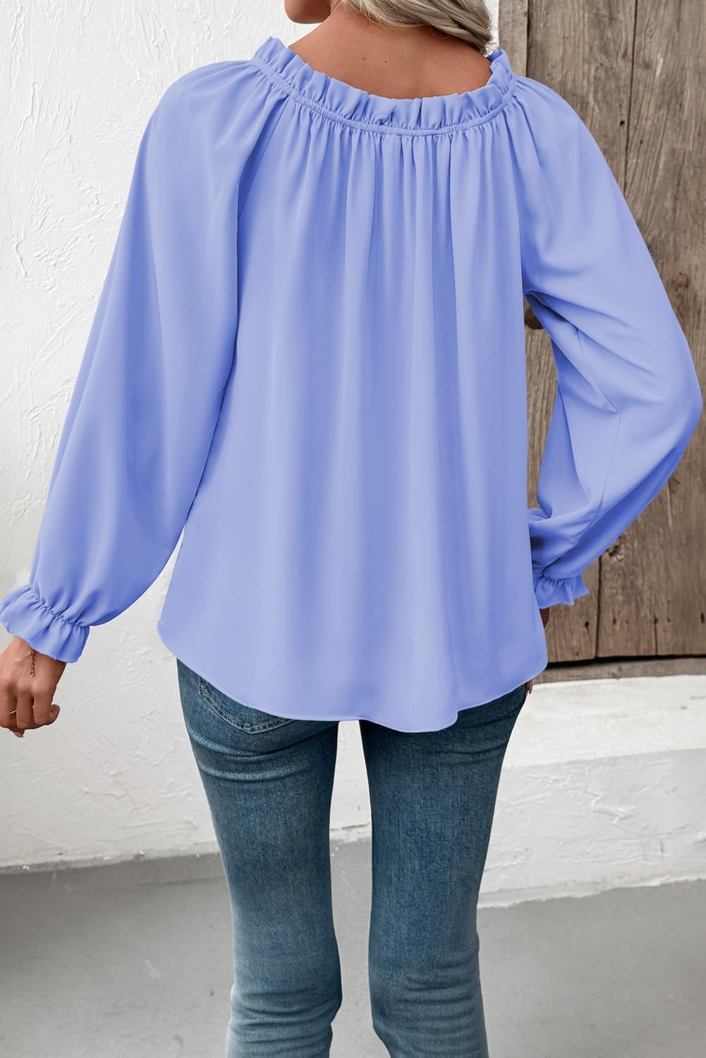 EVALESS Womens Tops Off The Shoulder Blouses for Women Dressy Casual Cute Puff Sleeve T Shirts Fashion 2026 - Image 5