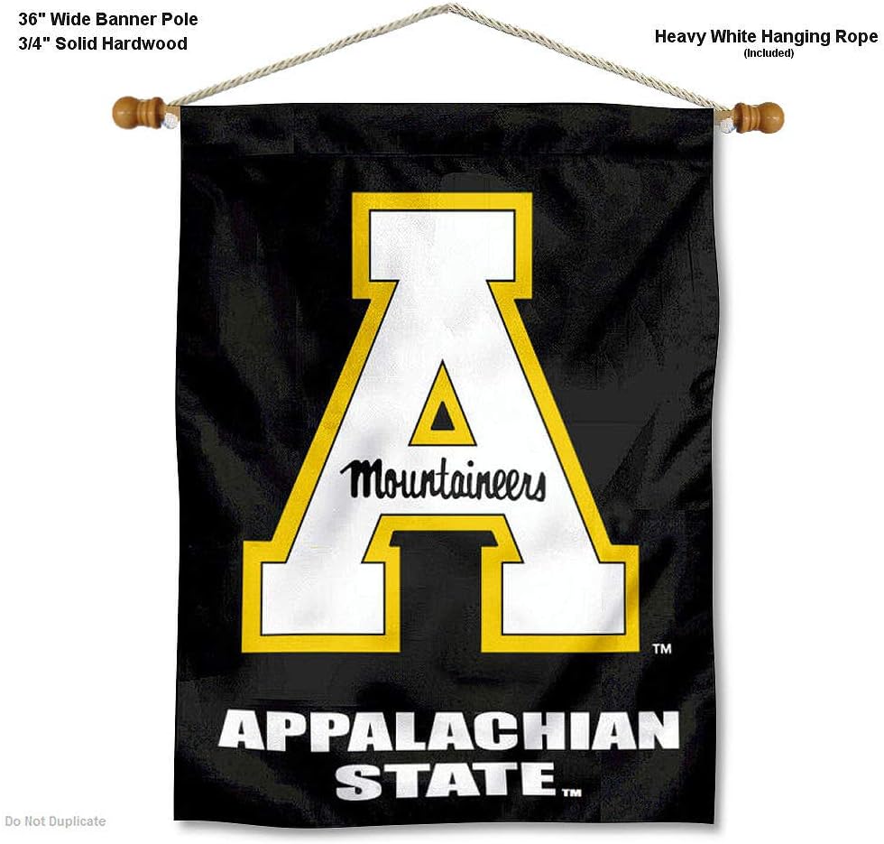 Appalachian State Mountaineers Banner with Hanging Pole