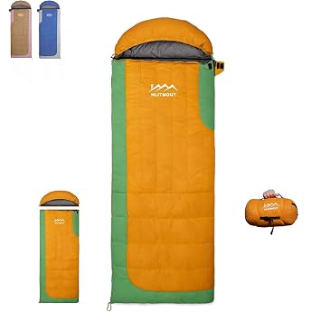 Ultralight Down Sleeping Bag Orange 0 to 12 Degrees