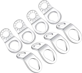 STEEL HAWK Stainless Steel Multi-Purpose Tie Down Strapping Hook Anchors for Mounting in The Garage, Work Shop, Truck, Trailer, Golf Cart, Fence (8-Pack) - Stainless Steel