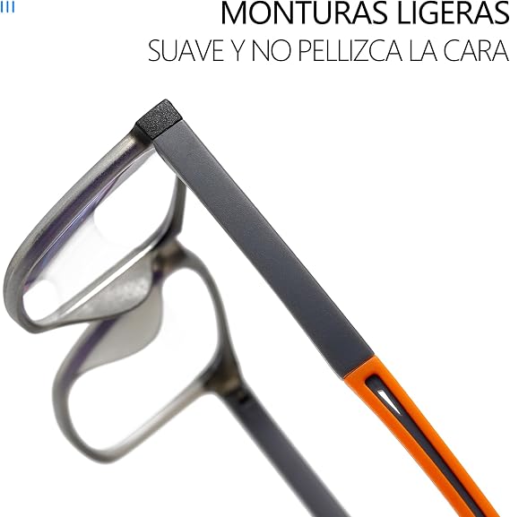 3 Pack Reading Glasses for Men Sports Style Blue Light Blocking Rectangle Frame Lightweight Comfortable