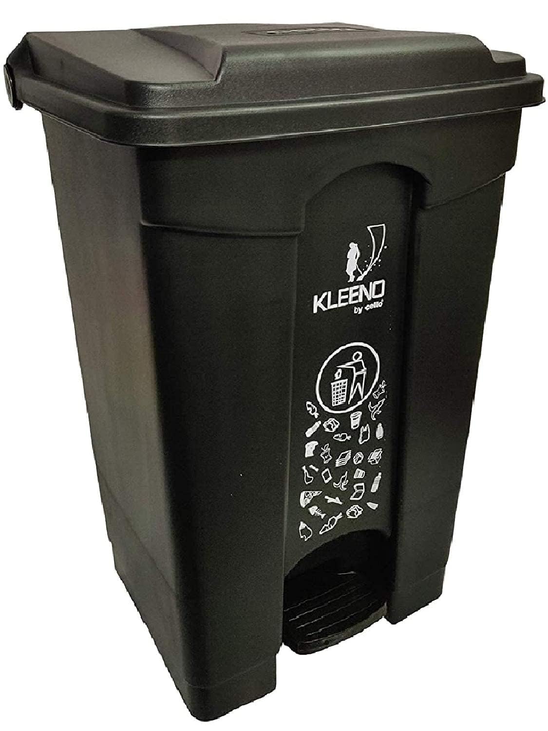 Cello Strong Plastic Step-On Pedal Garbage Dustbin (60 Ltr, Black)-image-13