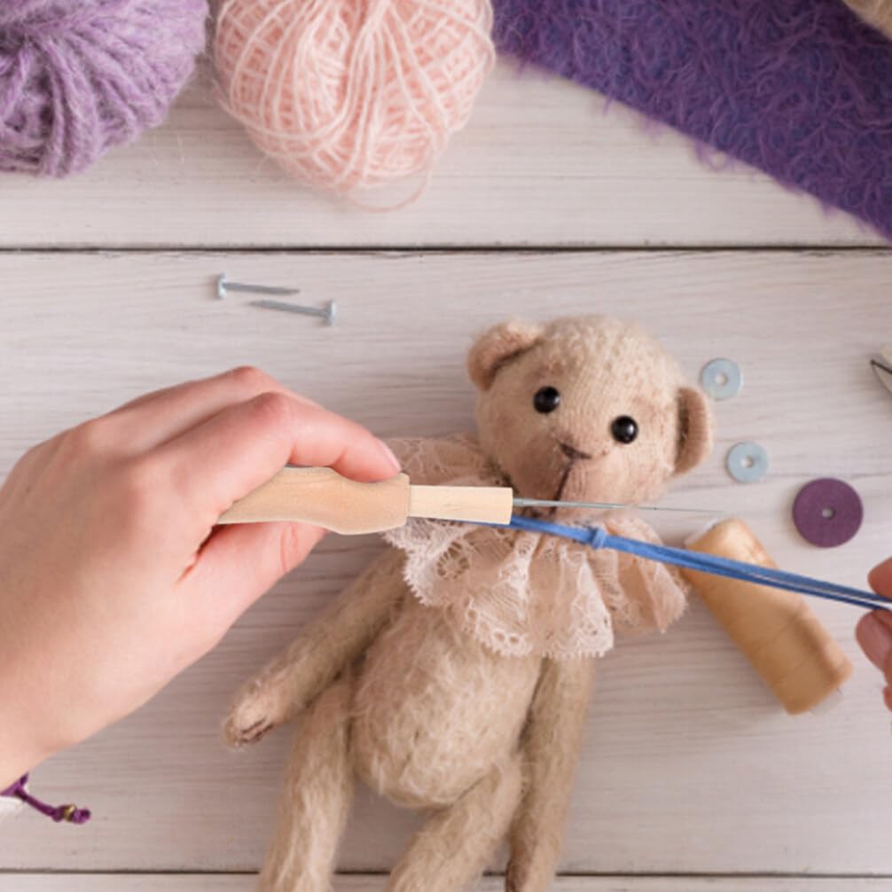 LALAFINA Needle Felting Kit Punch Needles Set Smooth Tips for Yarn Embroidery Cross Stitch DIY