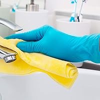 Vista 3 de Basic Medical NGPF 7004 - Guantes de examen de nitrilo azules, sin látex y sin polvo, caja de 1000 unidades, XL