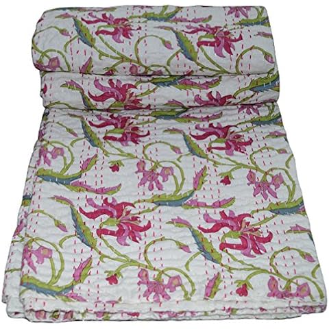 Couvre-lit Kantha Yuvancrafts en coton Cover