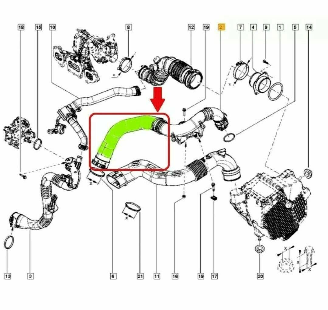 LLS-GERMANY Turboschlauch Ladeluftschlauch Kompatibel mit Nissan Juke Pulsar 1.2 DIG-T