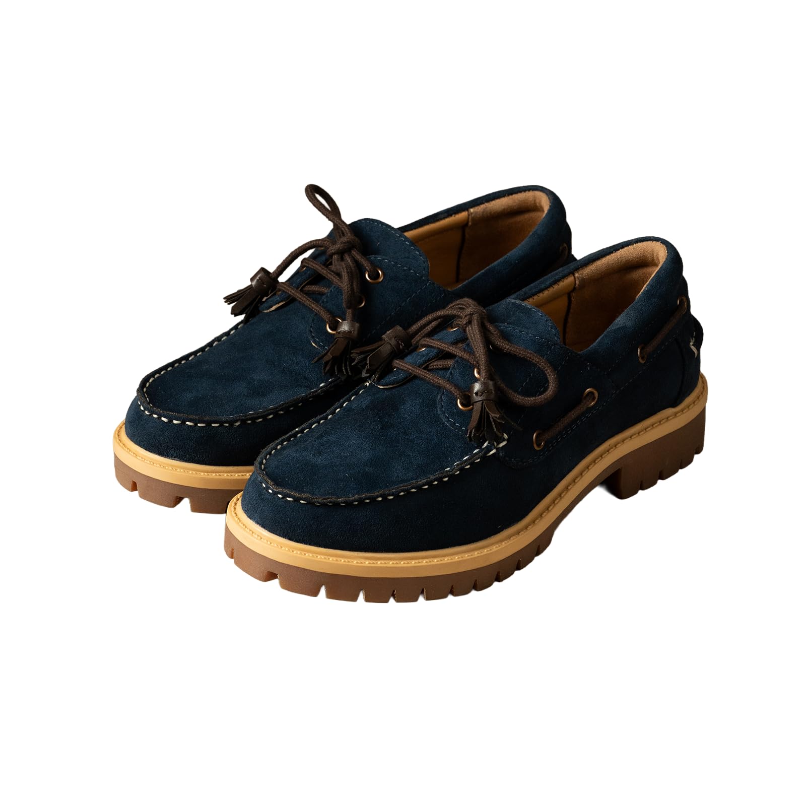 theater Passengers Lace-Up Shoes for Women | Boat-Style Casual Shoes with Chunky Grip Sole | Lightweight Comfortable Footwear with Contrast Inner Lining-picture-25