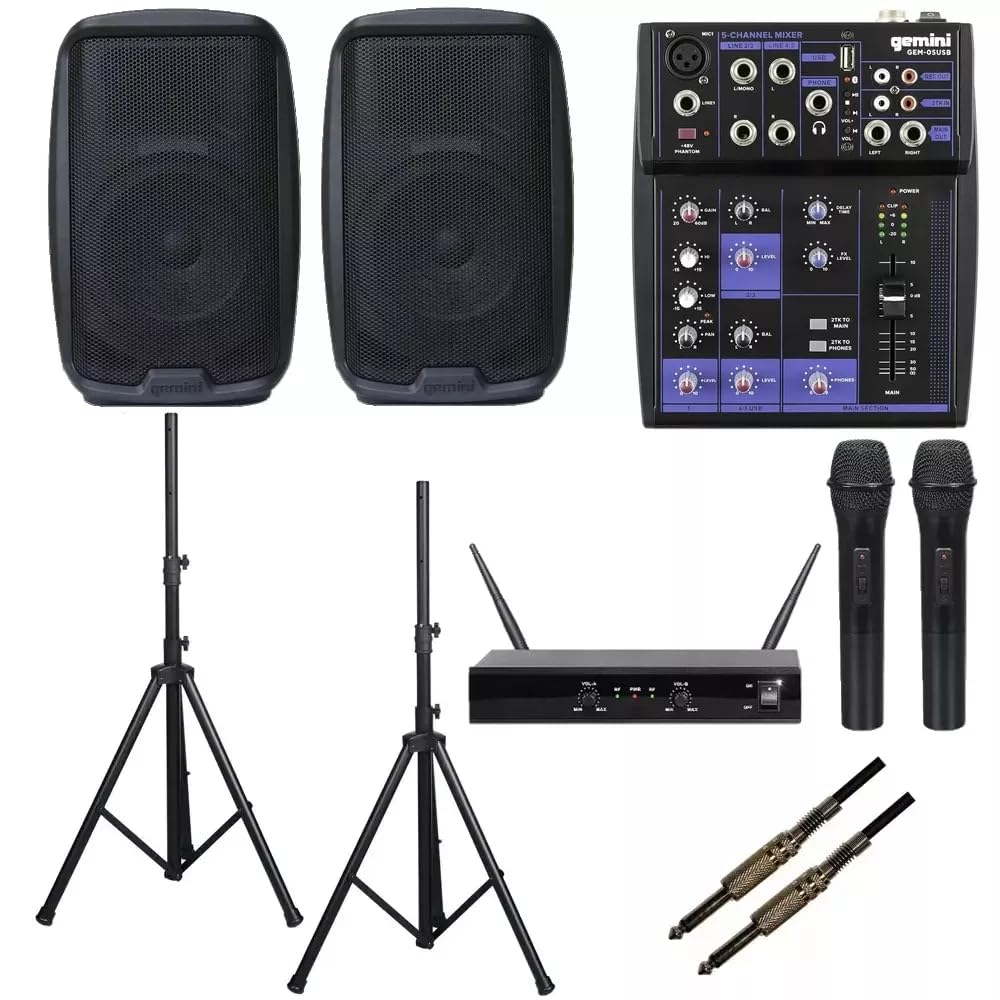 IMPIANTO AUDIO 854 PACK - IMPIANTO AUDIO COMPLETO PER DJ PUB DISCOBAR KARAOKE