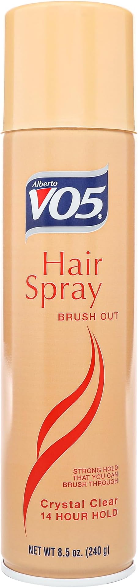 Alberto VO5 Crystal Clear Brush Out Hair Spray - Volumizing Hair Spray for Styling - Frizz and Humidity Control - Clear Spray Formula - 8.5 oz