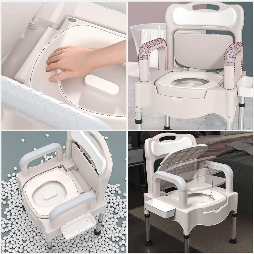 高齢者、妊婦、患者ケアのためのポータブルトイレ。取り外し可能で防臭