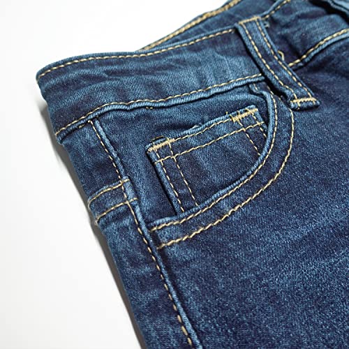 KIDSCOOL SPACE Big Boys Jeans,Elastic Band Inside Ripped Stretchy Soft Slim Denim Pants3
