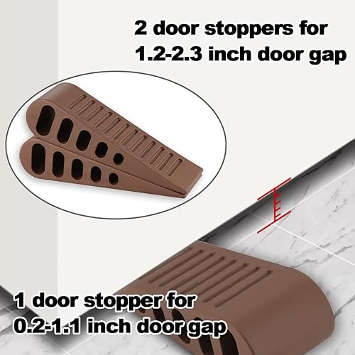 Miniatura 7 de Tope de puerta de goma, antideslizante de caucho termoplástico suave, resistente, apilable, para la parte inferior de la puerta de alta resistencia