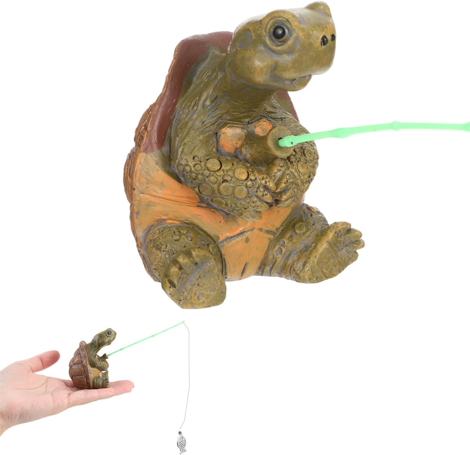 Yolev Turtle Statue Pond Decor Resin Turtle Garden Decor Tortoise Figurine Fish Pond Accessories for Garden Patio Balcony Yard Lawn Ornament