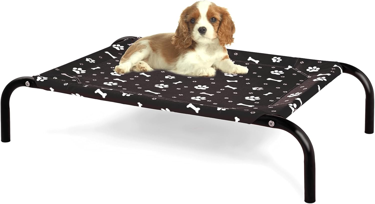 Elevated Dog Bed with Metal Frame, Raised Dog Bed with