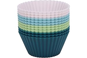 ECO-FRIENDLY REUSABLE MUFFIN LINERS 12-PACK FOR HEALTHY BAKING