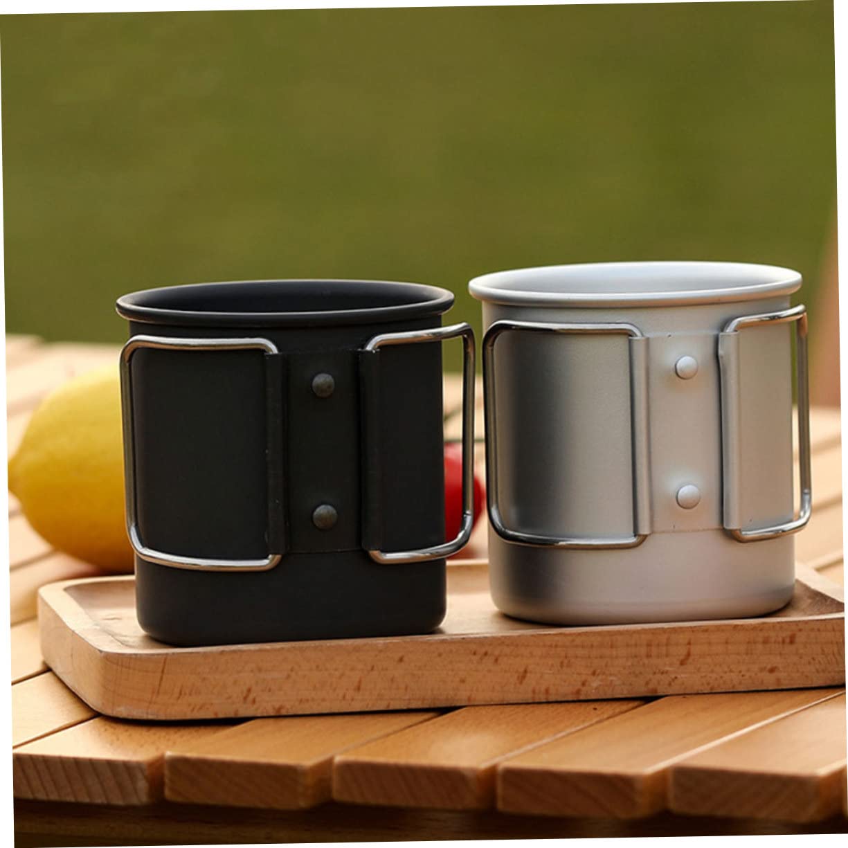 Toyvian 4piezas Taza De Camping Inoxidable Vaso Multifuncional Para Bebidas Para Actividades Al Aire y Picnic Fácil De Limpiar y Transportar