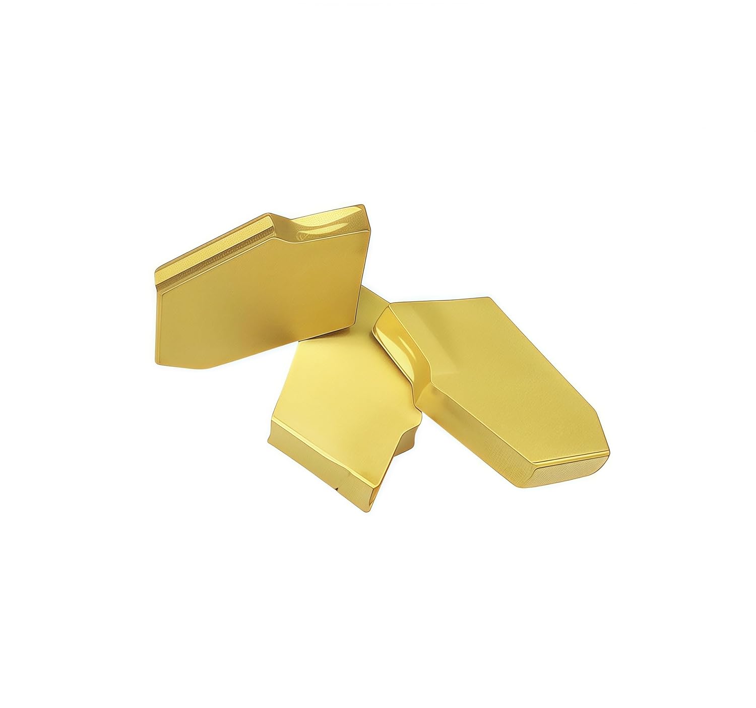DLTOOLS Industrial GTN-2(SP200) CVD Coated(Yellow) CNC Grooving Carbide Inserts Cutting Tools for Steel,10pcs