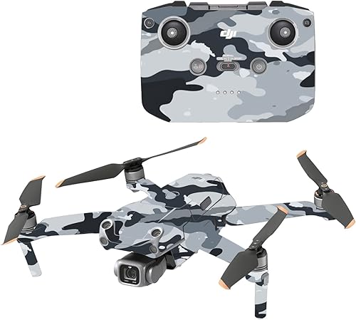 MightySkins Skin compatible con DJI Air 2S - Camuflaje gris | Funda protectora de vinilo duradera y única | Fácil de aplicar, quitar y cambiar de