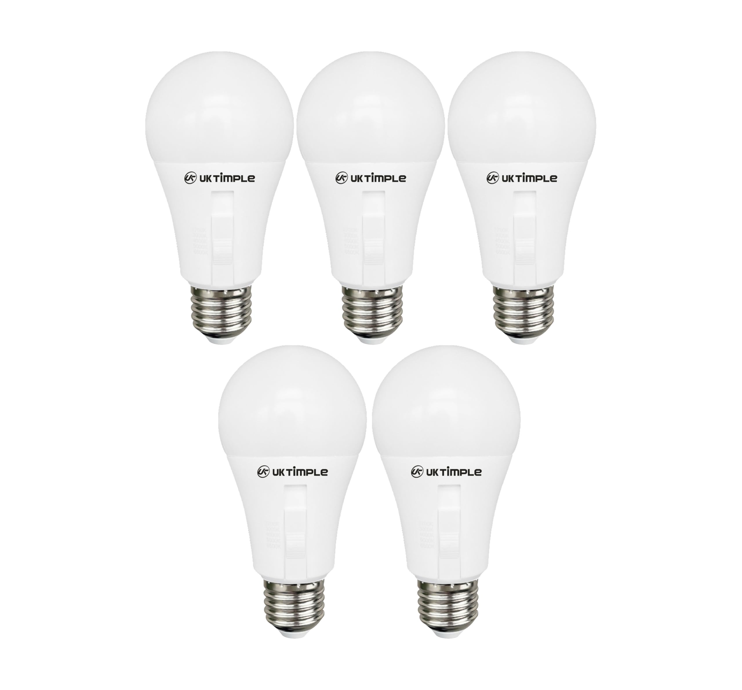 Uk Timple E27 Dimmable LED Light Bulb 9W = 90W Equivalent, 980 Lumens, 5CCT Adjustable Colour Temperature LED Lamp, Edison Screw E27, 2700K-6500K, Energy Saving Multipack โ image 1